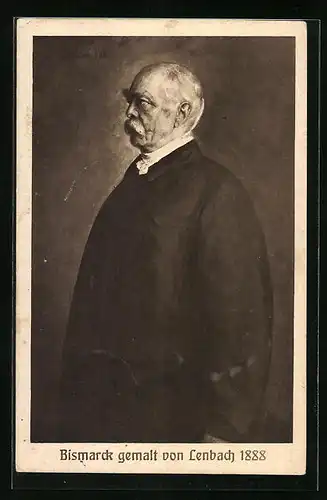 Künstler-AK Portrait Otto von Bismarcks von 1888