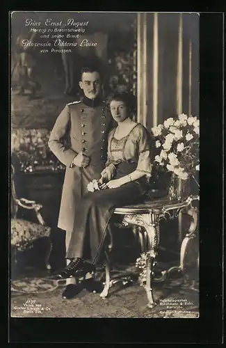 AK Ernst August Herzog von Braunschweig und seine Braut
