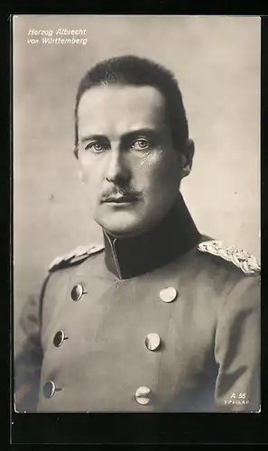 AK Portrait Herzog Albrecht von Württemberg in Uniform