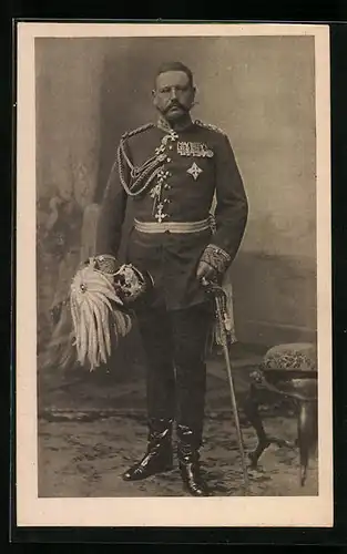 AK Paul von Hindenburg als Generalmajor 1897 in Coblenz