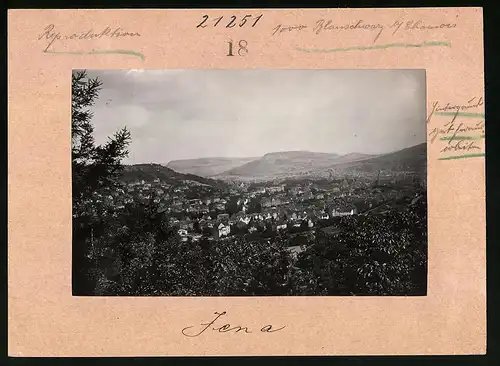 Fotografie Brück & Sohn Meissen, Ansicht Jena, Blick auf das Villenviertel