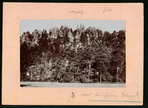 Fotografie Brück & Sohn Meissen, Ansicht Jonsdorf i. Sa., Blick auf den Nonnenfelsen