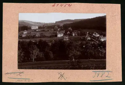 Fotografie Brück & Sohn Meissen, Ansicht Bärenfels i. Erzg., Blick auf den Ort mit Haus Talhöhe