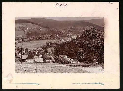 Fotografie Brück & Sohn Meissen, Ansicht Olbernhau i. Erzg., Blick auf Oberneuschönberg und Kupferhamm