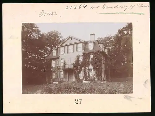 Fotografie Brück & Sohn Meissen, Ansicht Jena, Partie am Prinzessinnenschlösschen mit Gartenansicht