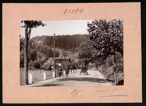 Fotografie Brück & Sohn Meissen, Ansicht Bärenfels i. Erzg., Strassenpartie am Erholungsheim Waldwiese, Tal-Bärenfels