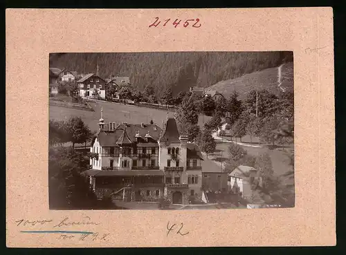 Fotografie Brück & Sohn Meissen, Ansicht Bärenfels im Erzg., Blick in den Ort mit dem Hotel Kaiserhof