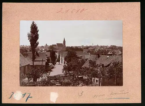 Fotografie Brück & Sohn Meissen, Ansicht Dahlen, Blick in den Ort mit Kirche