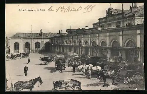 AK Le Mans, La Gare, Bahnhof