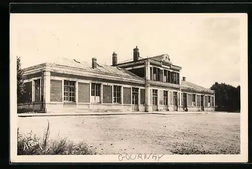 AK Gournay, La Gare, Bahnhof