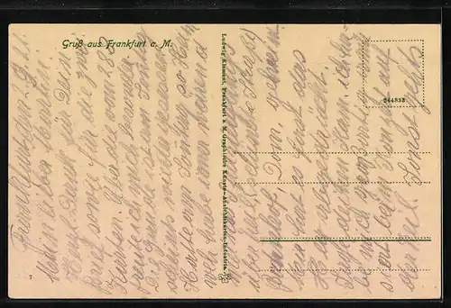 AK Frankfurt a. M., Kaiserstrasse mit Strassenbahn