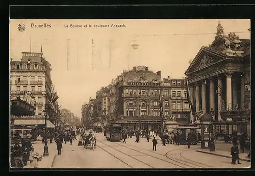 AK Bruxelles, La Bourse et le boulevard Anspach