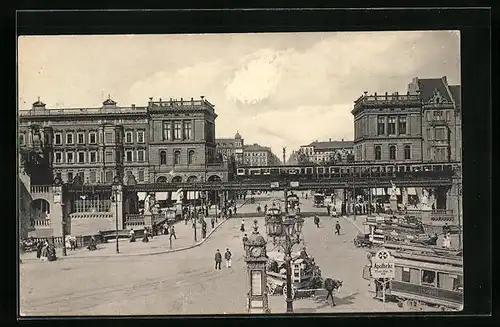 AK Berlin, Am Halleschen Tor, Strassenbahn