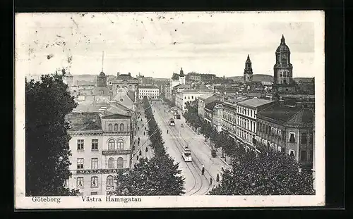 AK Göteborg, Västra Hamngatan, Strassenbahn