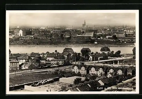 AK Kehl a. Rh., Teilansicht mit Blick auf Strassburg