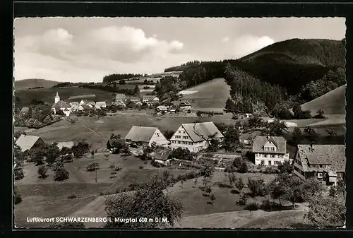 AK Schwarzenberg i. Murgtal, Ortsansicht aus der Vogelschau