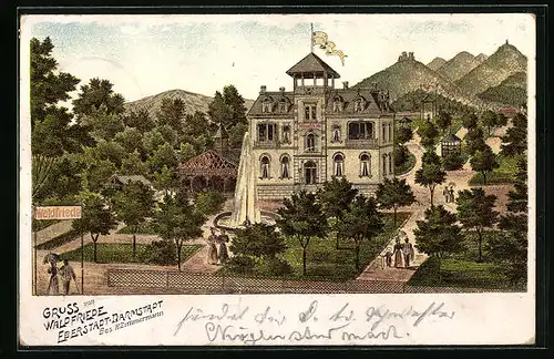 Lithographie Eberstadt, Hotel Waldfriede