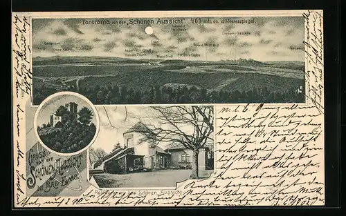 AK Bad Ems, Gasthaus Schöne Aussicht, Sporkenburg, Panorama