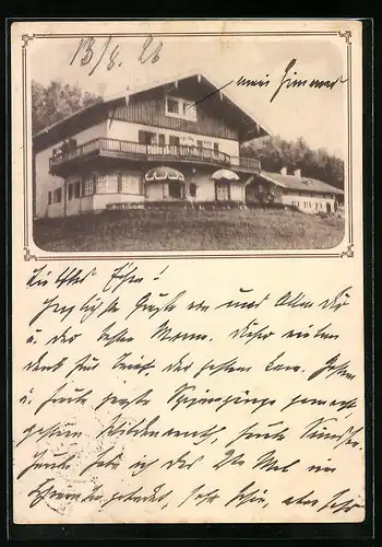 AK Prien /Bay., Pension in der Rimstinger Strasse