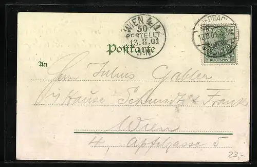 Lithographie Hammerbrücke, Riss-Wasserfall, Weidlich`s Gasthaus, Der Schnecken-Stein