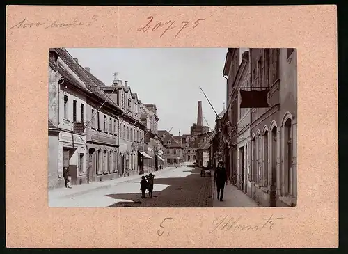 Fotografie Brück & Sohn Meissen, Ansicht Grossenhain i. Erzg., Schlossstrasse mit Klemptnerei Bartsch, Geschäft W. Hartz