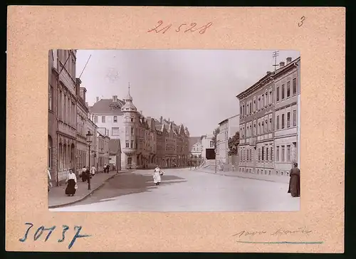 Fotografie Brück & Sohn Meissen, Ansicht Wurzen i. Sa., Bick in den Badergraben am Restaurant Schweizergarten