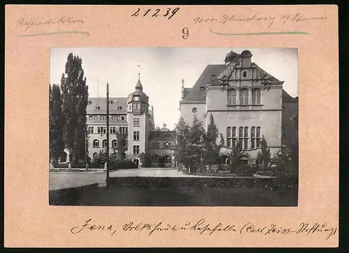 Fotografie Brück & Sohn Meissen, Ansicht Jena, Blick auf das Volkshaus und Lesehalle