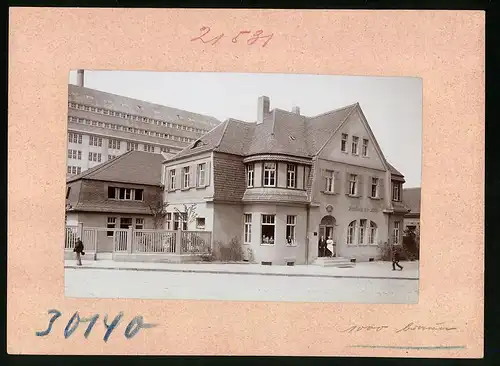 Fotografie Brück & Sohn Meissen, Ansicht Wurzen, Blick auf das Gasthaus zur Mühle mit den Krietsch-Werk