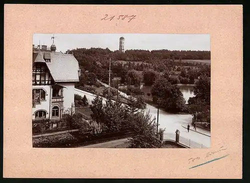 Fotografie Brück & Sohn Meissen, Ansicht Burgstädt i. Sa., Blick auf den Wettinpark mit Wohnhaus