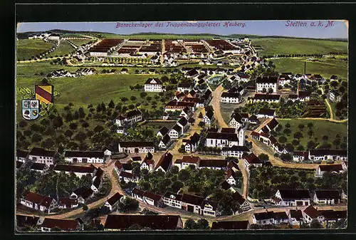 AK Stetten a. k. M., Truppenübungsplatz Heuberg aus der Vogelschau