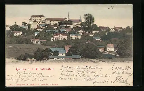 AK Fürstenstein, Gesamtansicht des Ortes
