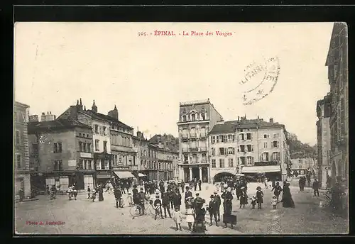 AK Épinal, La Place des Vosges