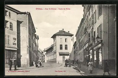 AK Épinal, Rue St-Michel - Ecole de Filles
