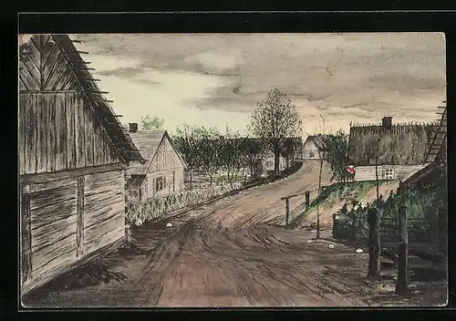 Künstler-AK Borowy, Redenstrasse 1915