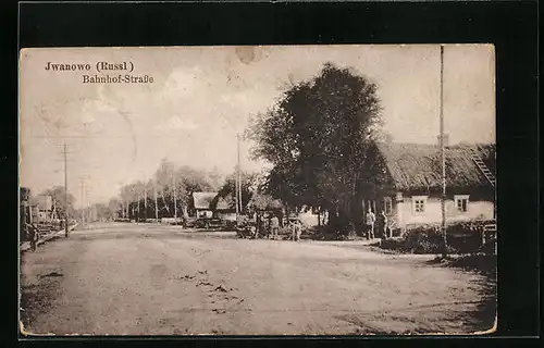 AK Iwanowo, Häuser an der Bahnhof-Strasse