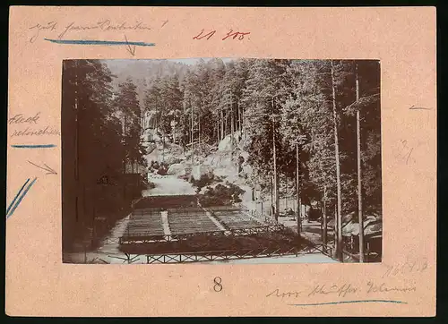 Fotografie Brück & Sohn Meissen, Ansicht Oybin, Blick auf das Waldtheater von der Bühne aus gesehen