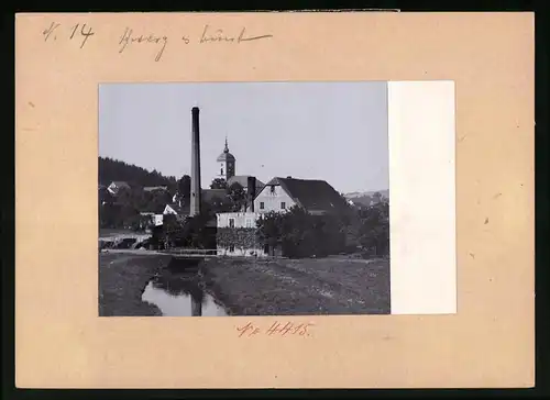 Fotografie Brück & Sohn Meissen, Ansicht Niederstriegis, Blick nach der Kirche