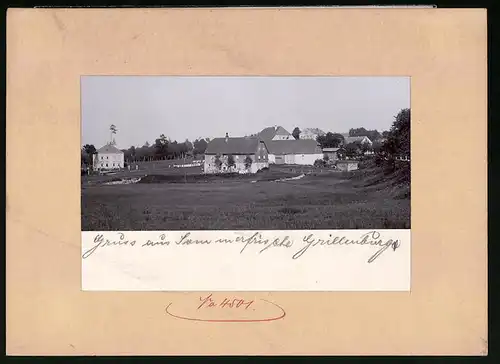 Fotografie Brück & Sohn Meissen, Ansicht Grillenburg, Blick in den Ort mit Wohnhäusern