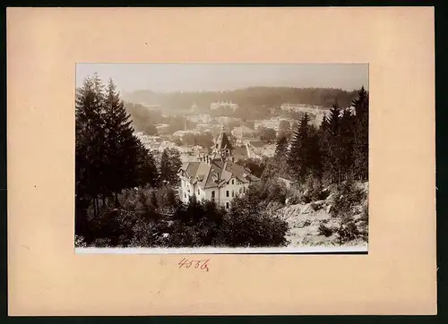 Fotografie Brück & Sohn Meissen, Ansicht Marienbad i. Sa., Blick auf die Stadt vom Steinbruch aus gesehen