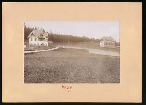 Fotografie Brück & Sohn Meissen, Ansicht Oberbärenburg i. Erzg., Blick auf die Pension Hermannshöhe