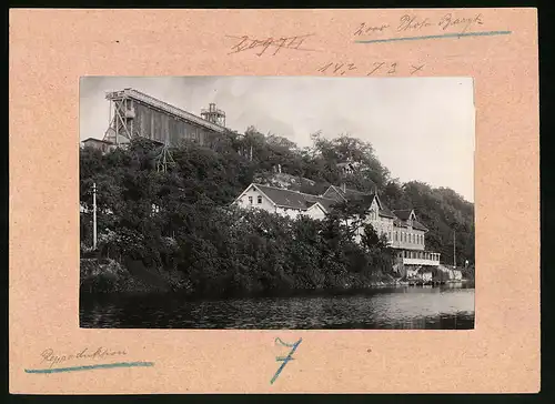 Fotografie Brück & Sohn Meissen, Ansicht Bad Kösen, Hotel Lorelei mit dem Gradierwerk