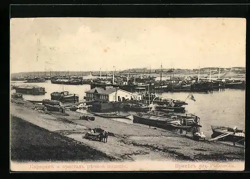 AK Rybinsk, Partie am Hafen