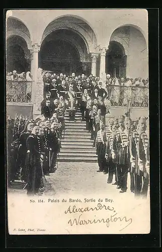 AK Tunis, Palais du Bardo, Sortie du Bey