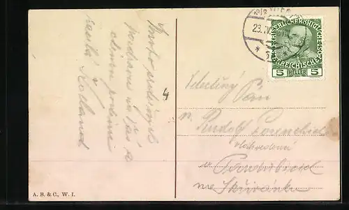 AK Wien I., Franzensring aus der Vogelschau, Strassenbahn