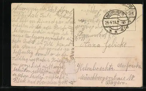 AK Altruppin, Ortsansicht mit Uferpartie