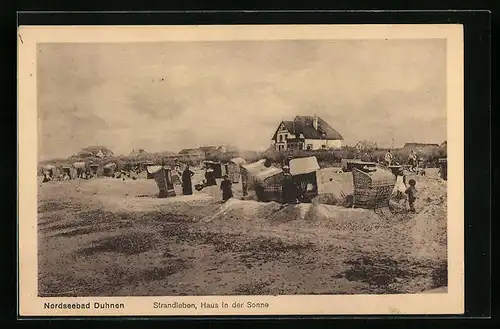 AK Duhnen, Strandleben, Haus in der Sonne