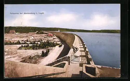 AK Muldenberg i. Vogtl., Blick zur Talsperre