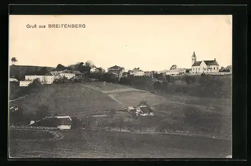 AK Breitenberg, Ortsansicht mit Kirche