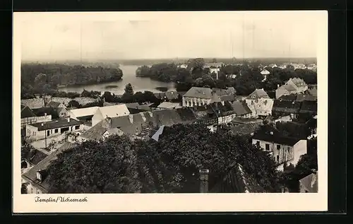 AK Templin /Uckermark, Ortsansicht aus der Vogelschau