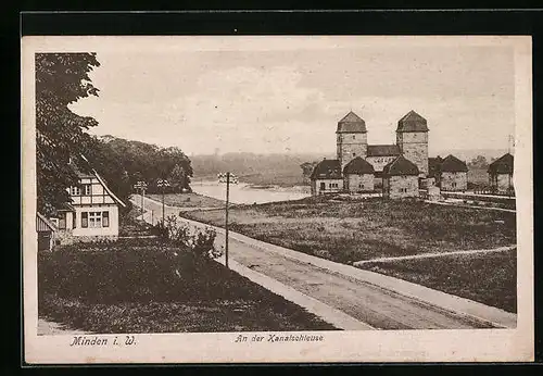 AK Minden i. W., An der Kanalschleuse